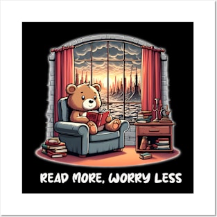 Read More Worry Less Cute Kawaii Posters and Art